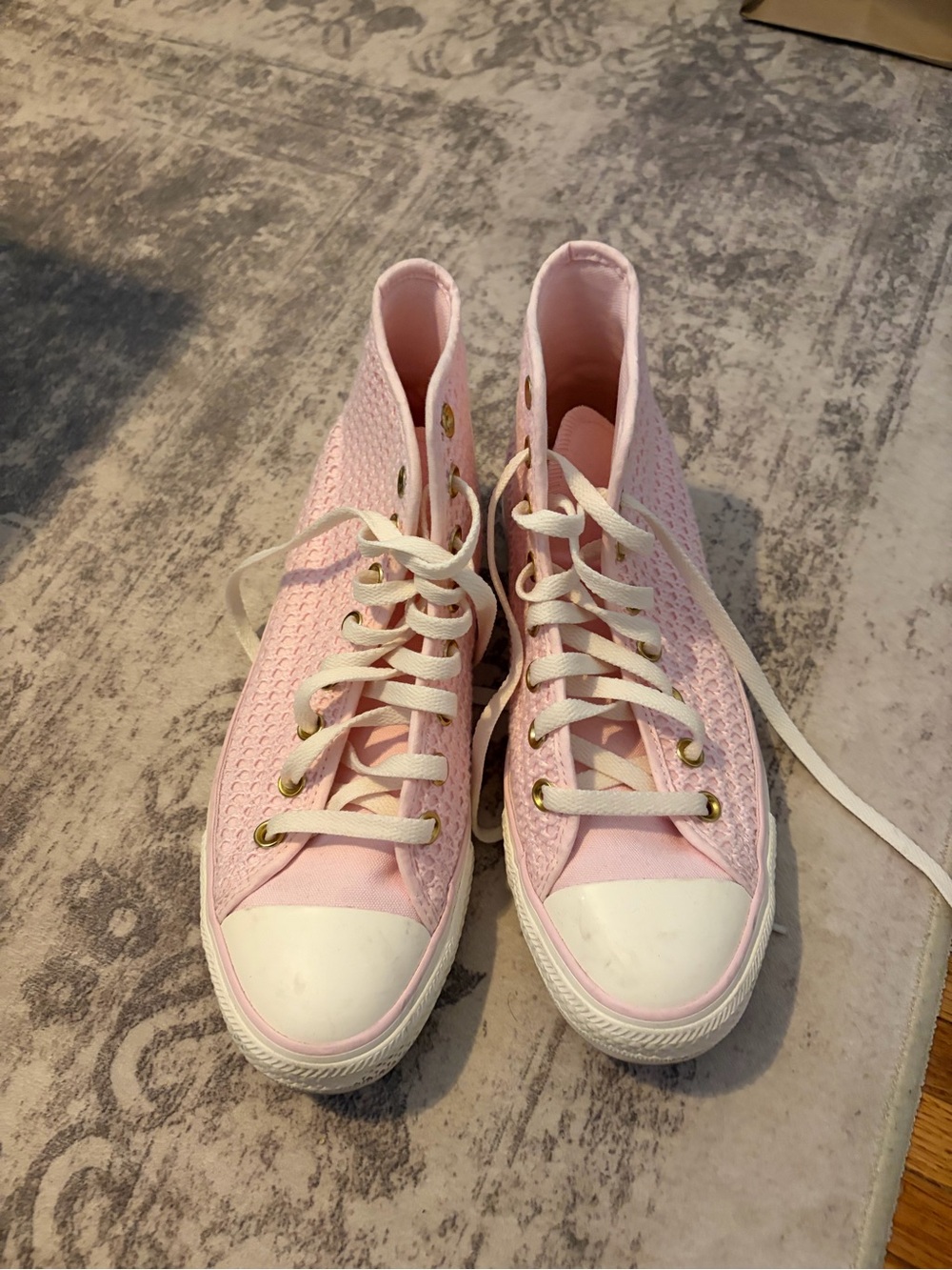 Converse Pink High-Top Knit Sneakers